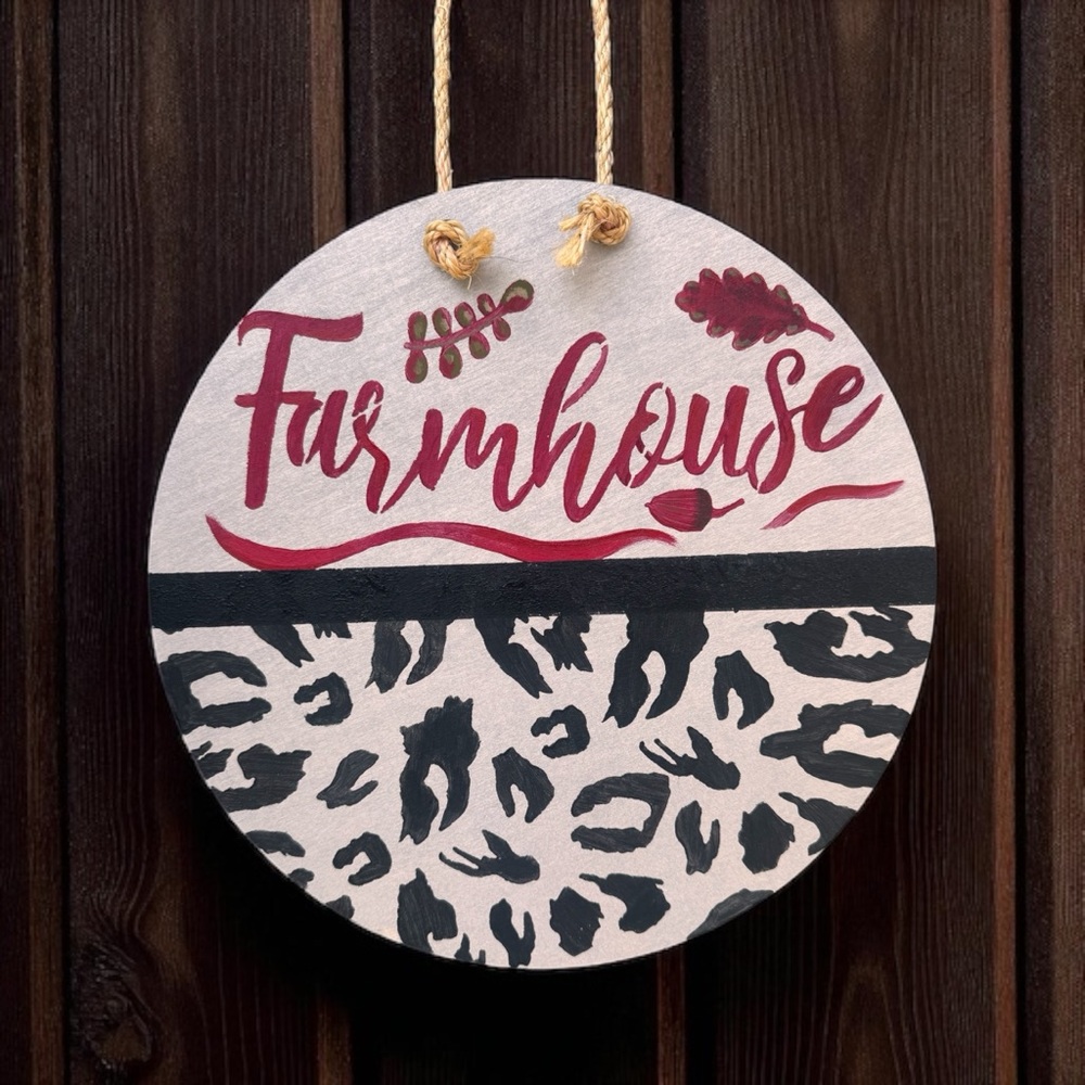 Farmhouse Wall Decor with Red and Black Accents